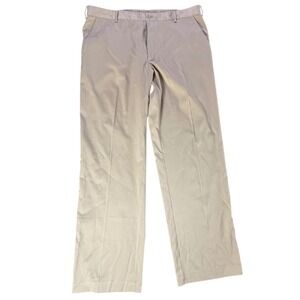 Nike Golf Dri Fit Mens 36x32 Khaki‎ Flat Front Golf Pants Performance